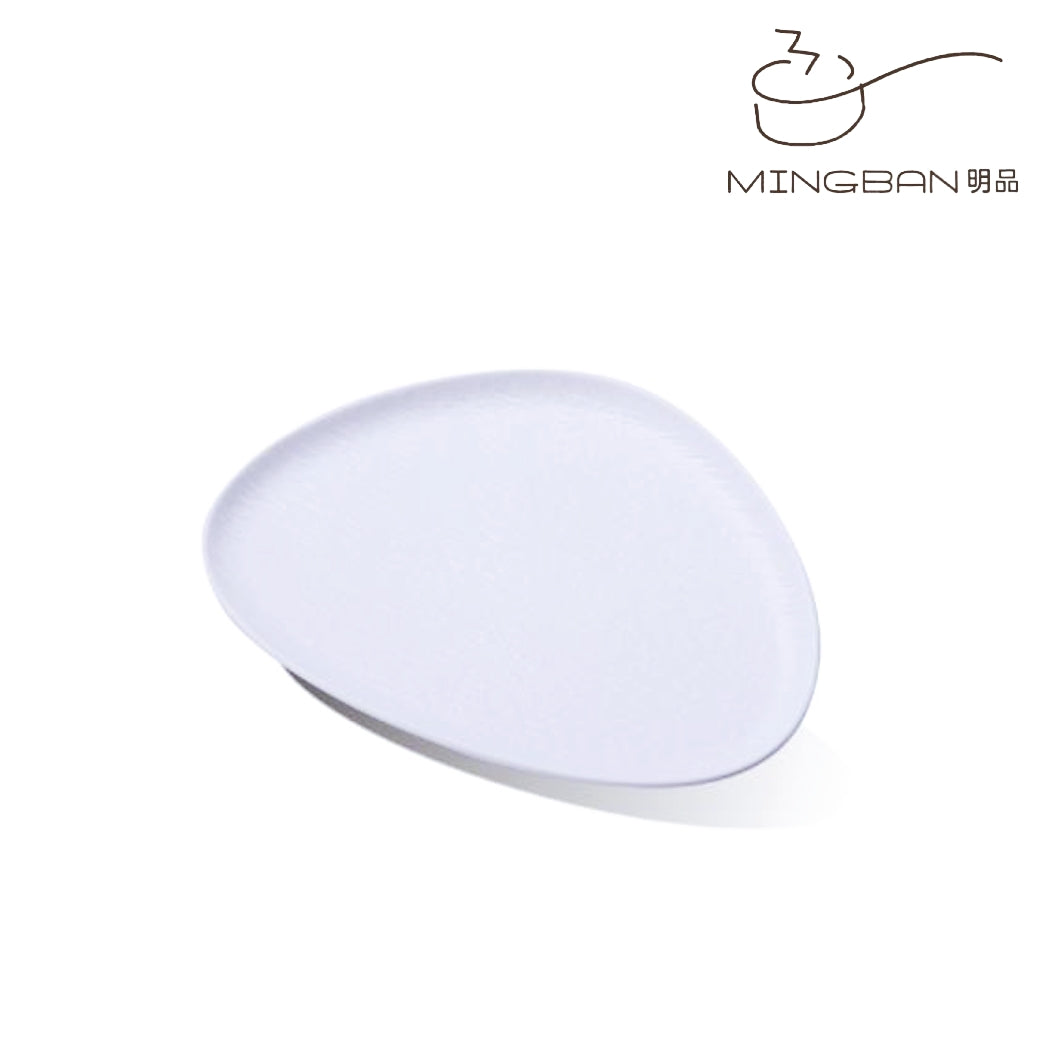 11" Melamine Triangular Plate (White)