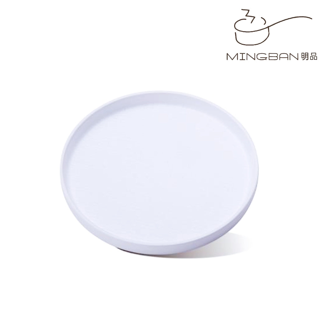9寸 磐石紋直身圓盤 (白色)