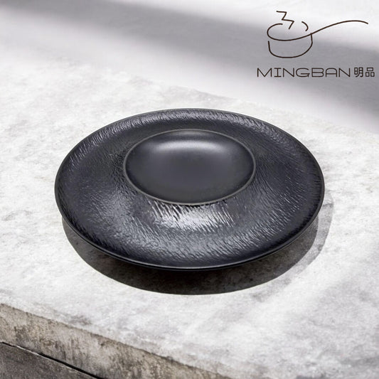 13" Melamine Deep Plate (Black)