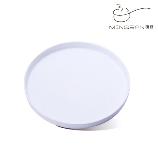 10.5" Melamine Round Plate (White)