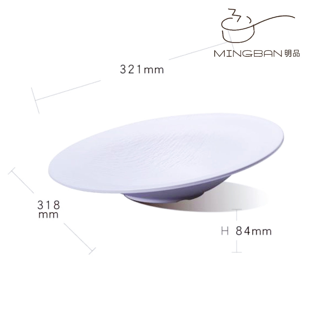 12.5" Slanted Melamine Bowl (White)