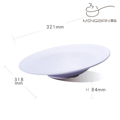 12.5" Slanted Melamine Bowl (White)