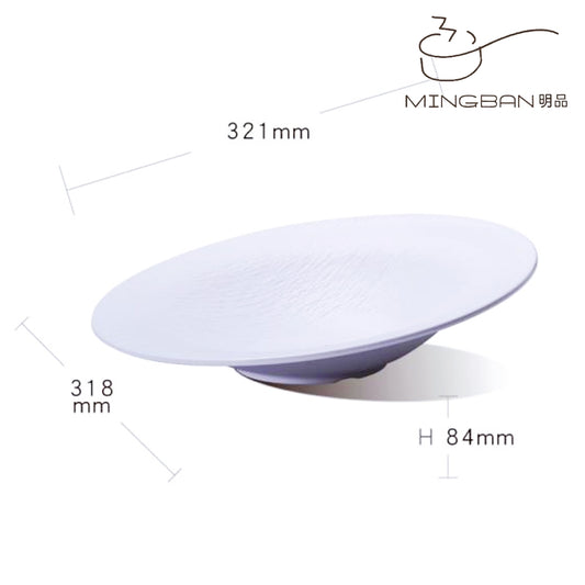 12.5" Slanted Melamine Bowl (White)