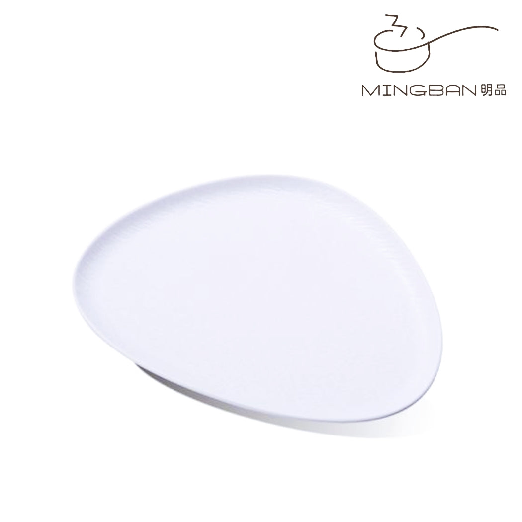 13" Melamine Triangular Plate (White)