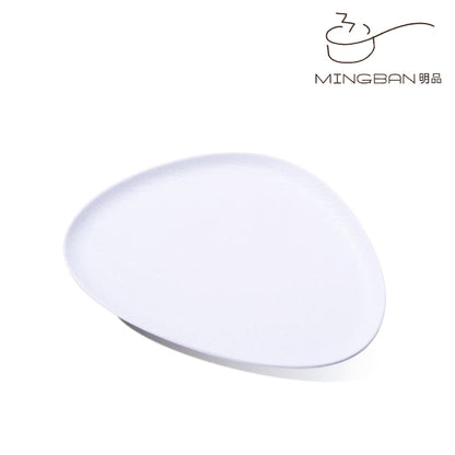 13" Melamine Triangular Plate (White)