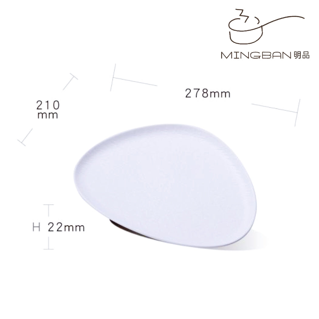 11" Melamine Triangular Plate (White)
