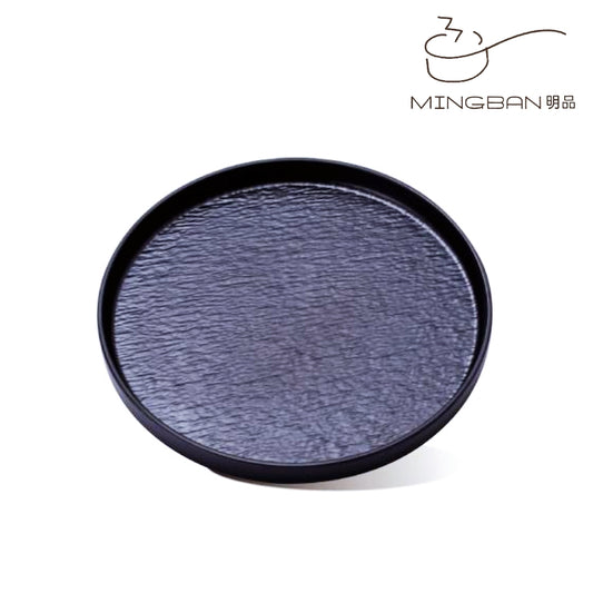 10.5" Melamine Round Plate (Black)