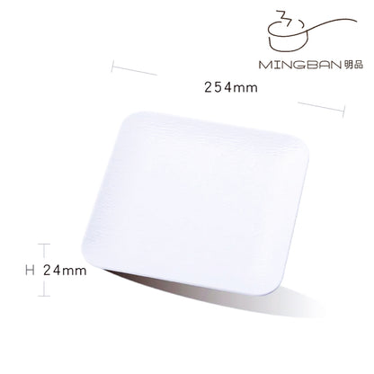 10" Melamine Square Plate (White)
