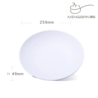 10" Melamine Deep Plate (White)