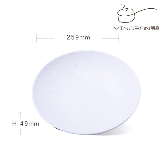 10" Melamine Deep Plate (White)