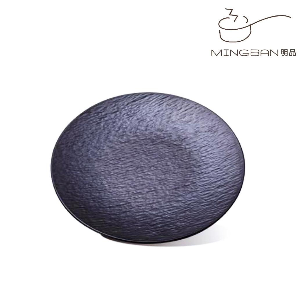10.5" Melamine Round Plate (Black)