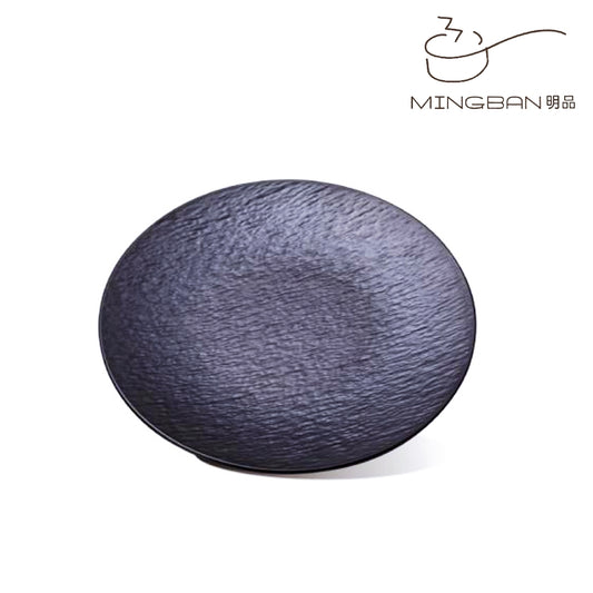 10.5" Melamine Round Plate (Black)