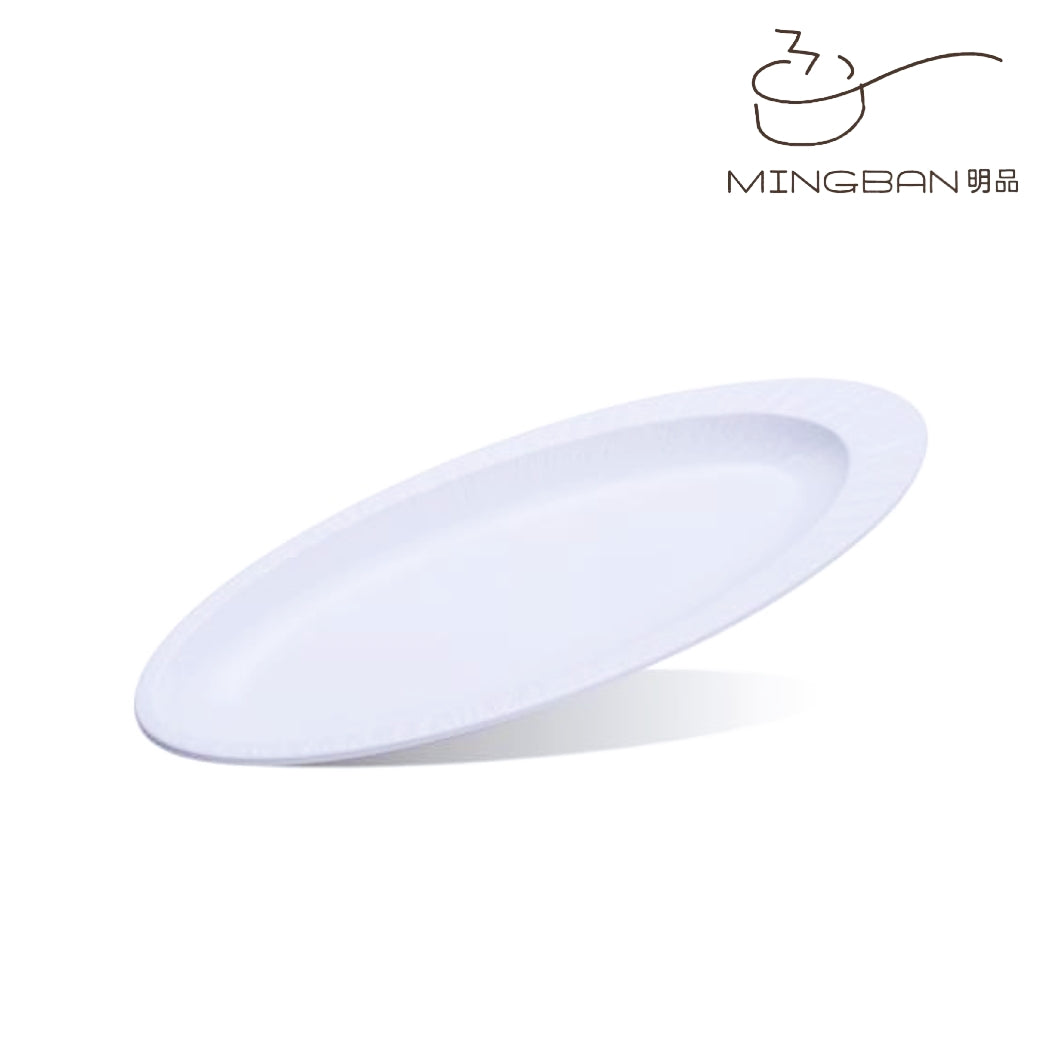 磐石紋橢圓盤 (白色)