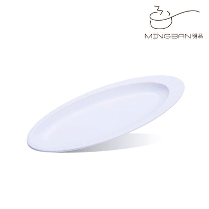 磐石紋橢圓盤 (白色)