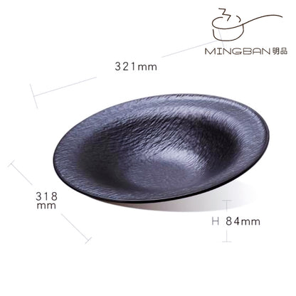 12.5" Slanted Melamine Bowl (Black)