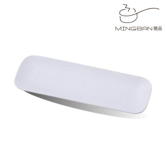 14" Melamine Rectangle Plate (White)