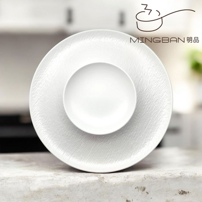 13" Melamine Deep Plate (White)
