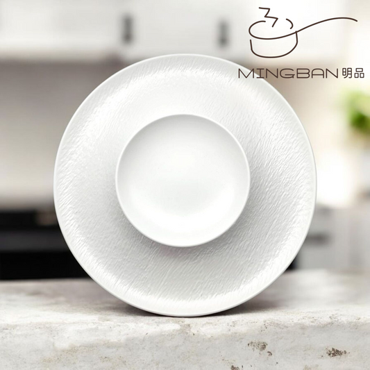 13" Melamine Deep Plate (White)