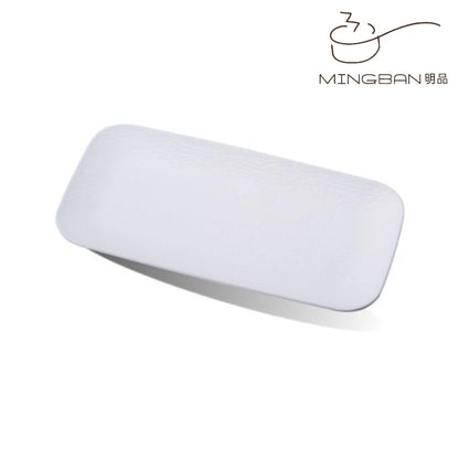 16" Melamine Rectangle Plate (White)