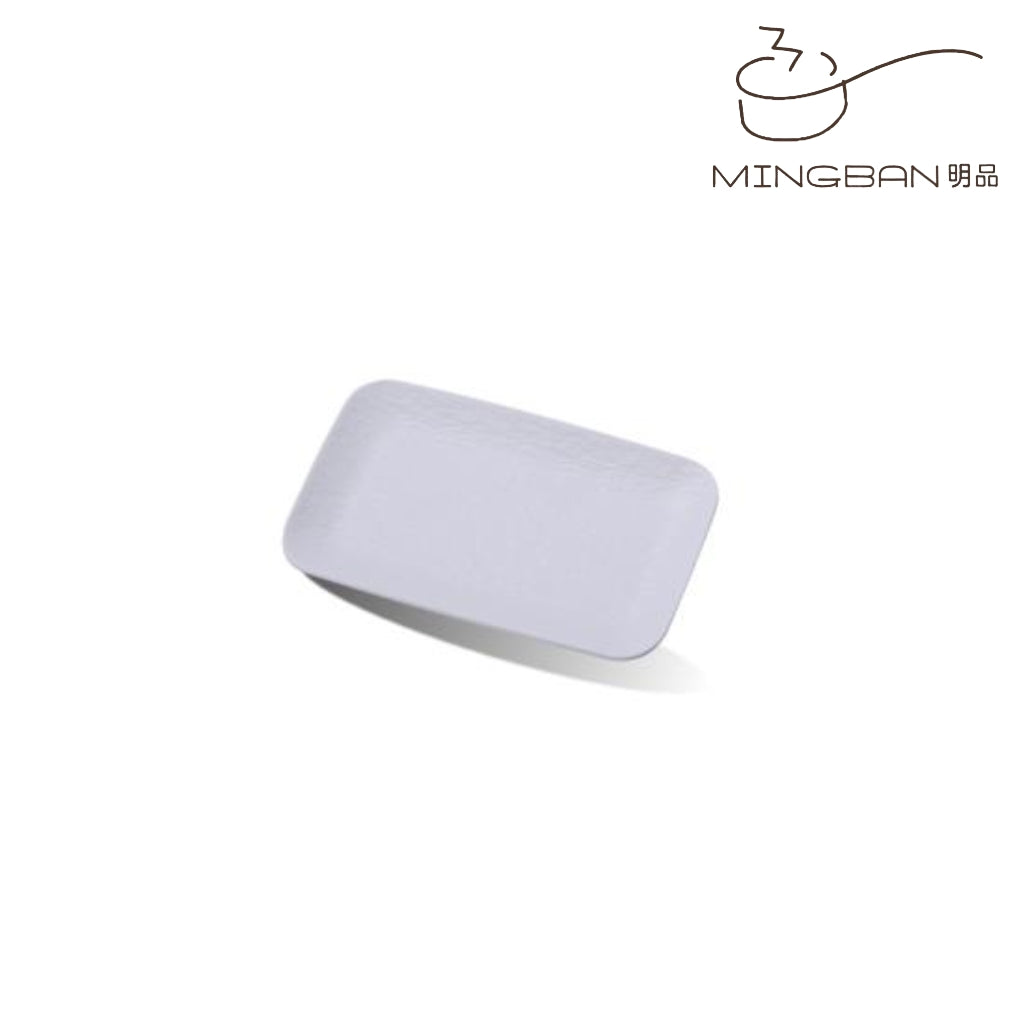 8" 磐石紋長方盤 (白色)