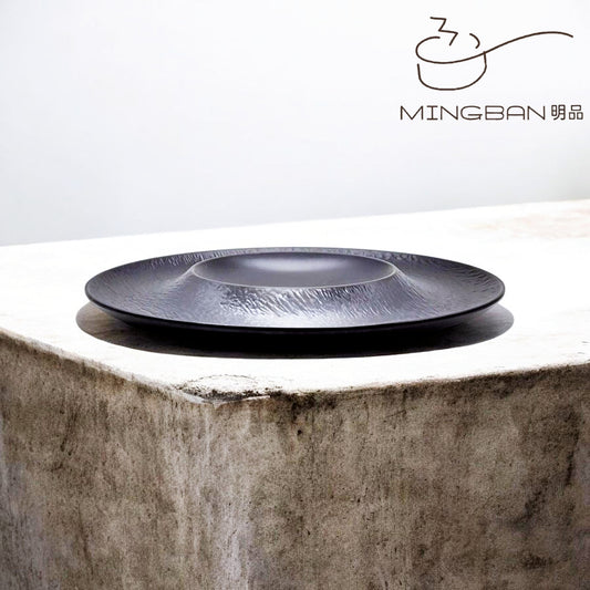 13" Melamine Deep Plate (Black)