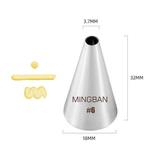 No.06 Medium Plain Round Line Writing Metal Piping Nozzle