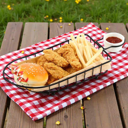 Food Display Basket with One Sauce Cup