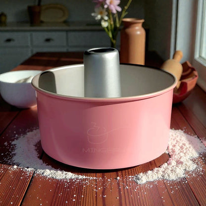 圓形蛋糕模 (活底 / 一套3件 / 粉色) #戚風蛋糕模