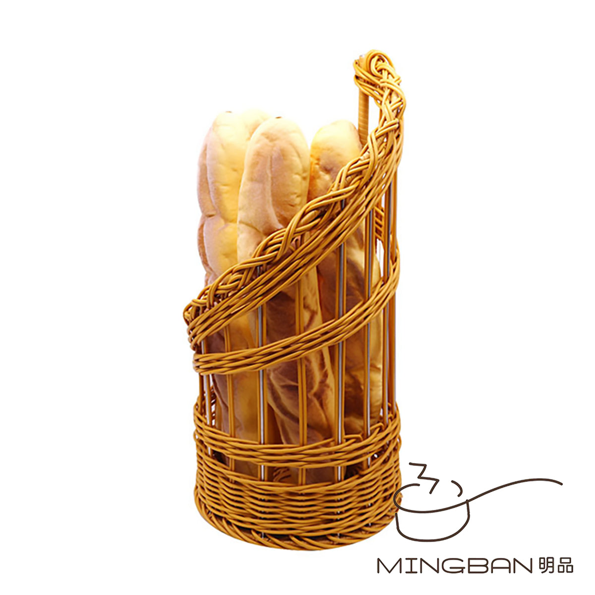 Hand Woven PP Rattan French Bread Basket