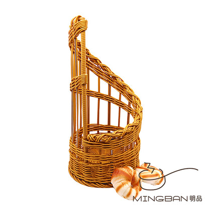 手工編織 PP 仿藤編織法式長棍麵包籃