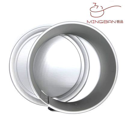 8-inch stainless steel buckle round cake aluminum mold (movable bottom/anode) 
