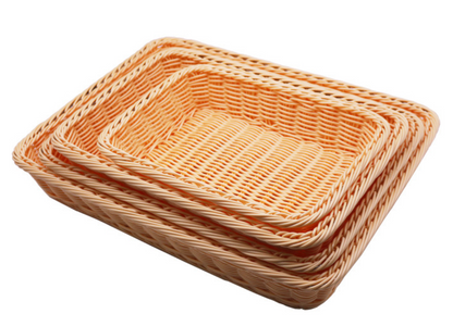 手工編織 PP 仿藤編織麵包籃