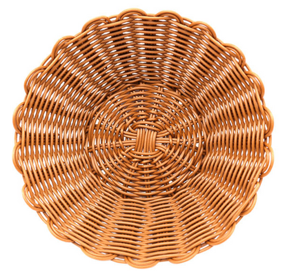 手工編織 PP 仿藤編織小吃籃