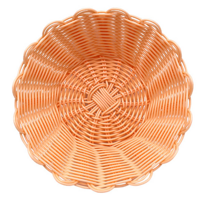 手工編織 PP 仿藤編織小吃籃