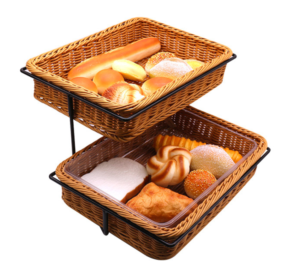 雙層麵包籃鐵架