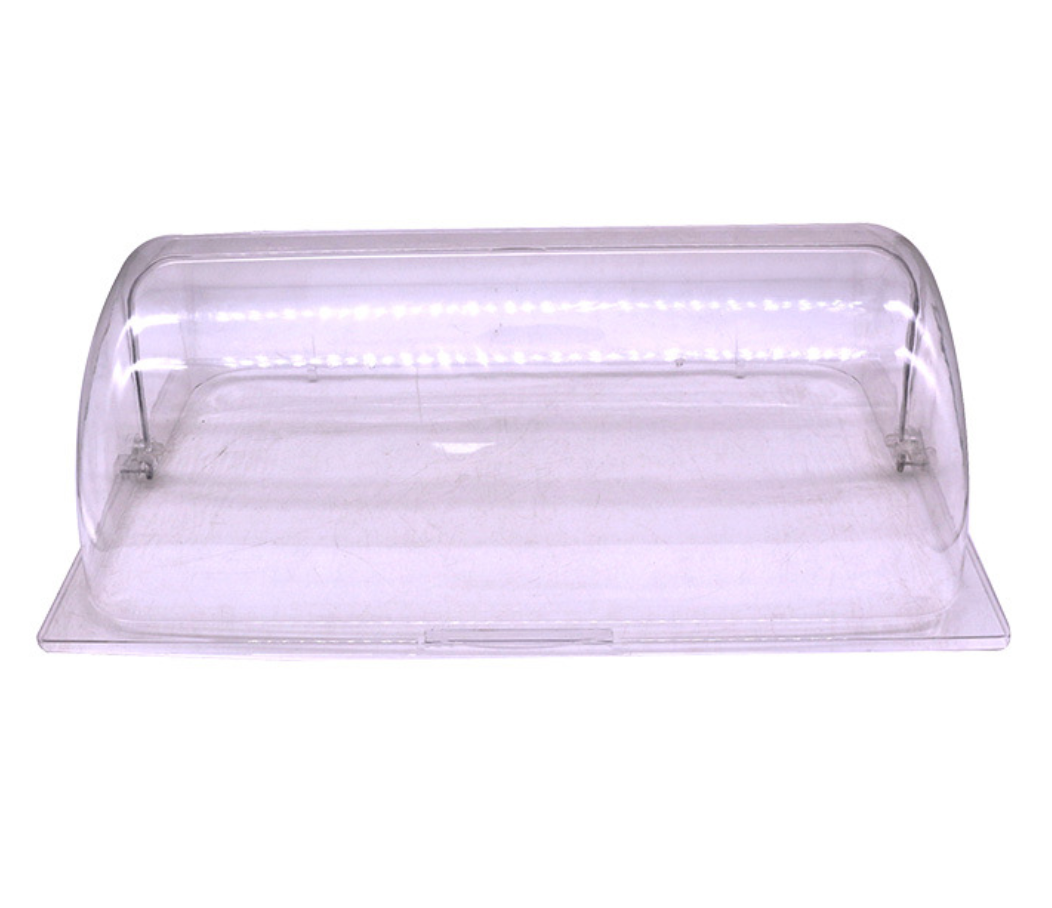 PP bread rattan basket with transparent cover