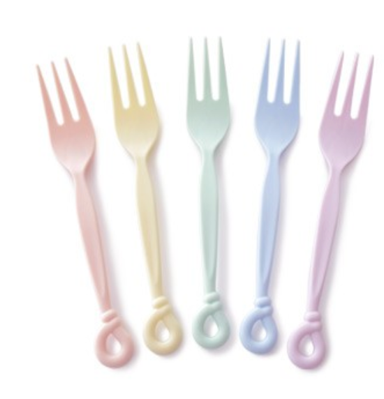 (Crazy discount) 14cm PP heat-resistant party disposable plastic twist fork 