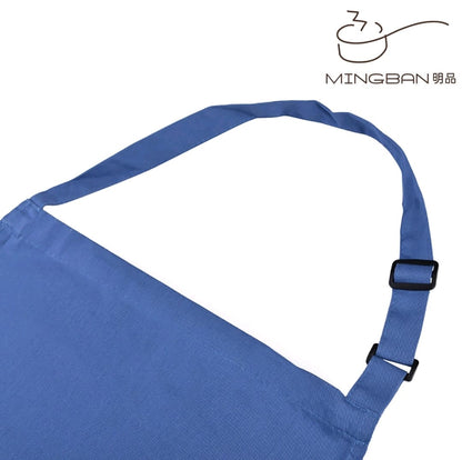 圍裙 防水耐髒連口袋 - 藍色