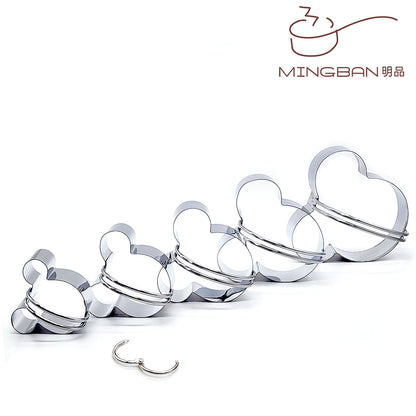 Bear Tau Stainless Steel Cookie Moulds (Set of 5)