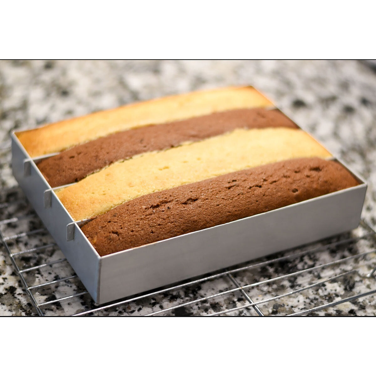 8" x 6" Battenberg Cake Pan (Anodized)