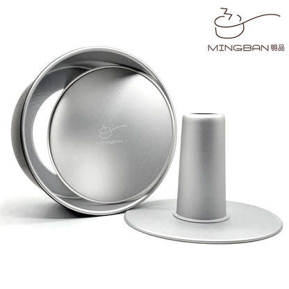 圓形蛋糕模 (活底 / 一套3件 / 黑色) #戚風蛋糕模