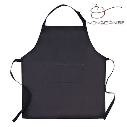 圍裙 防水耐髒連口袋 - 黑色