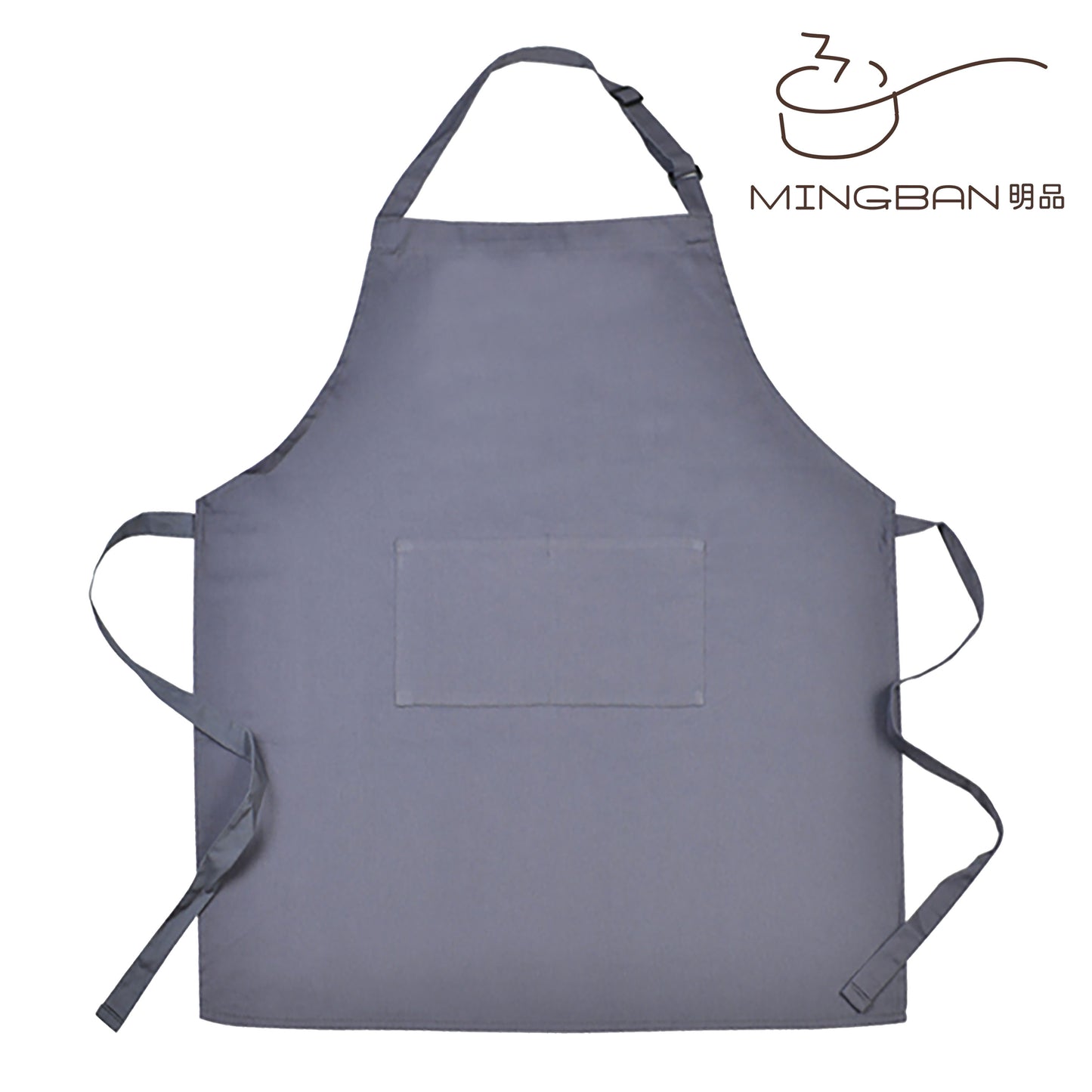 Waterproof, Oil-Proof and Dirt-Resistant Cotton Apron with pocket - Gray