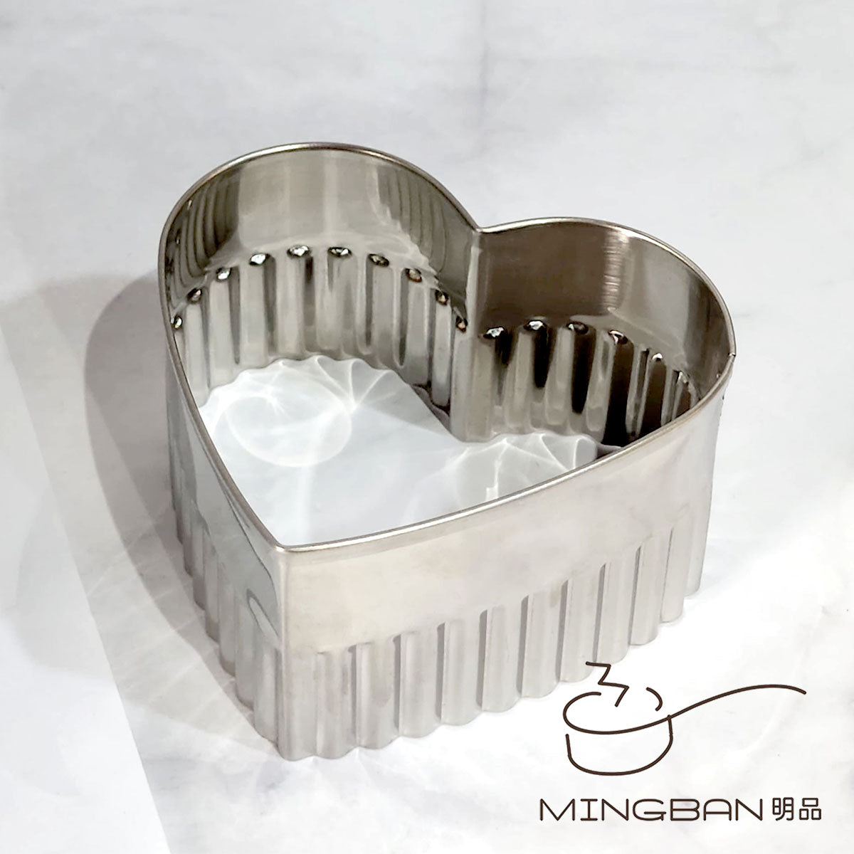 Heart Shape Stainless Steel Cookie Mould (Wave Edge)