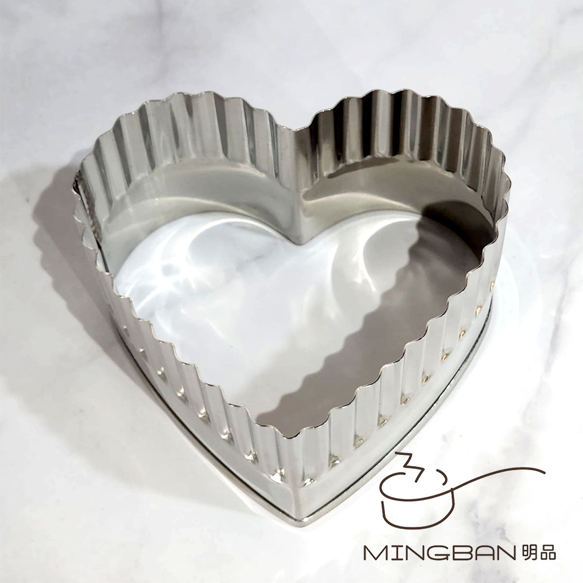 Heart Shape Stainless Steel Cookie Mould (Wave Edge)