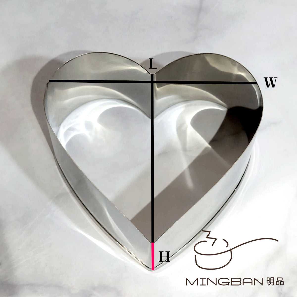 Heart Shape Stainless Steel Cookie Mould (Straight Edge)