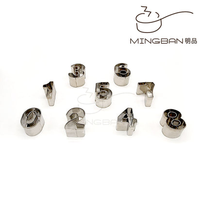 0-8 number stainless steel cookie mold