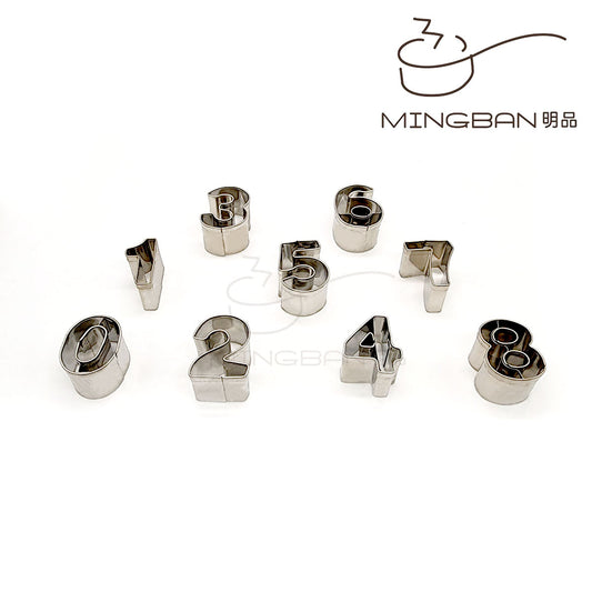 0-8 number stainless steel cookie mold