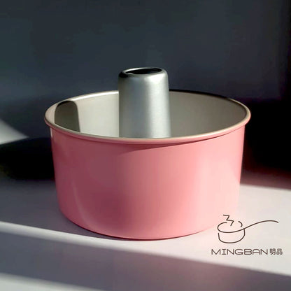 圓形蛋糕模 (活底 / 一套3件 / 粉色) #戚風蛋糕模