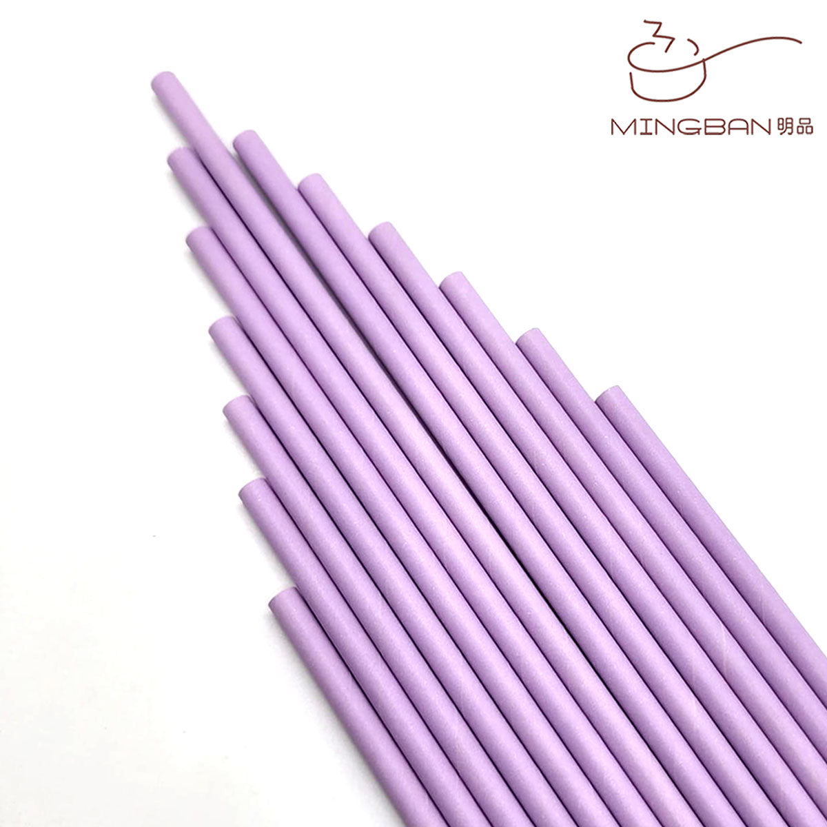 一次性環保紙飲管 - 紫色 (25支)